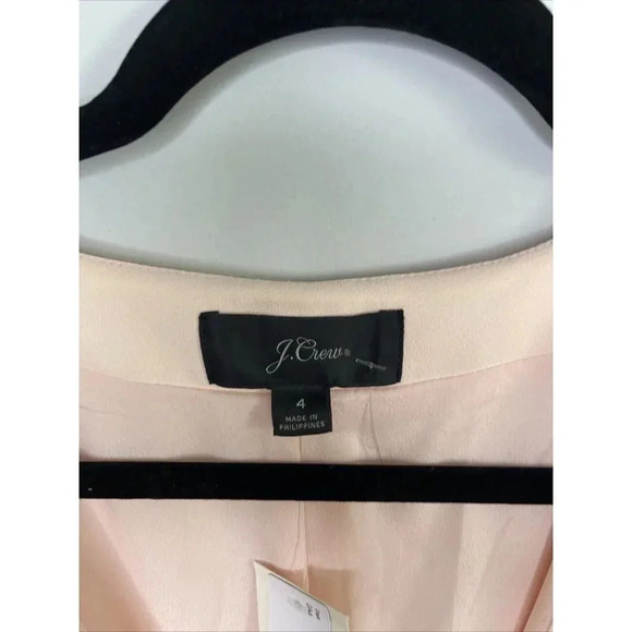 J. Crew Black Label Long Sleeve V-Neck Wrap Dress Light Pink Peach Women's 4 - Picture 4 of 9